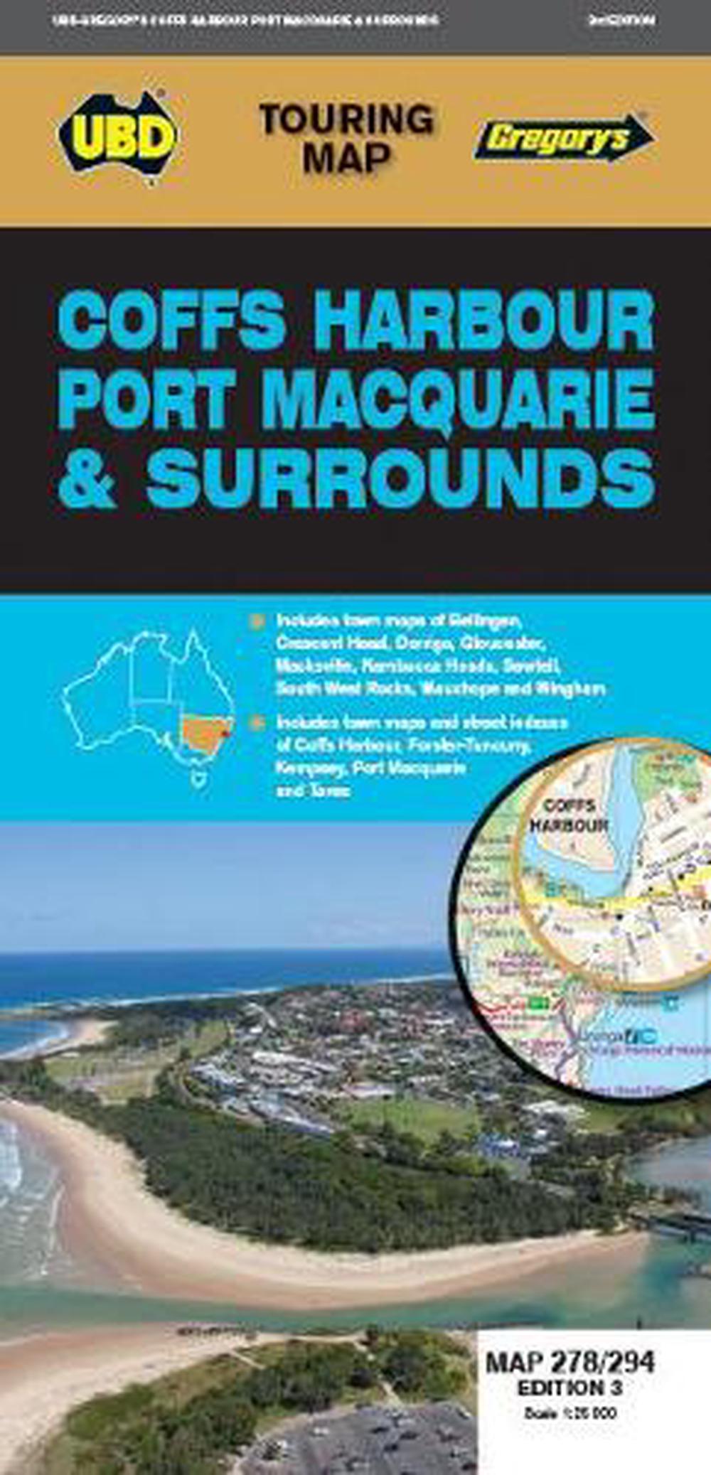 Coffs Harbour Port Macquarie & Surrounds Map 278/294 3rd ed by UBD Gregory