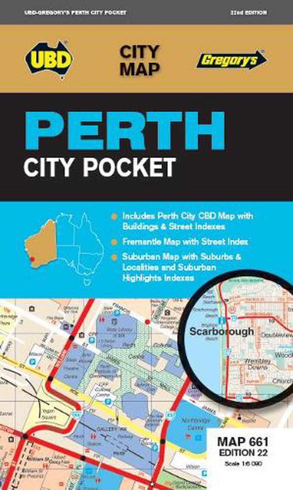 Perth City Pocket Map 661 22nd ed, 9780731932696