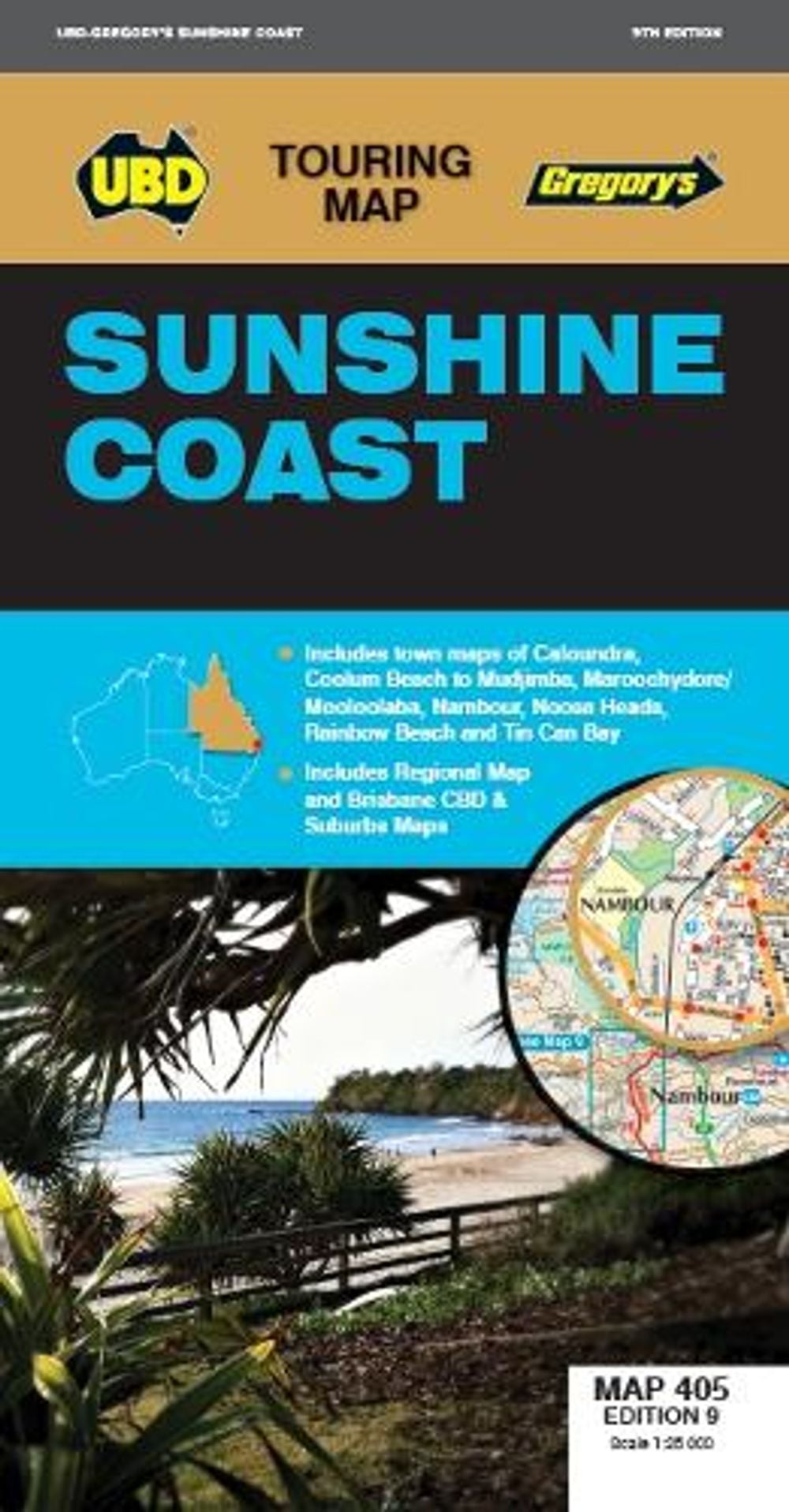 Sunshine Coast Map 405 9th by UBD Gregory's - ISBN: 9780731932825