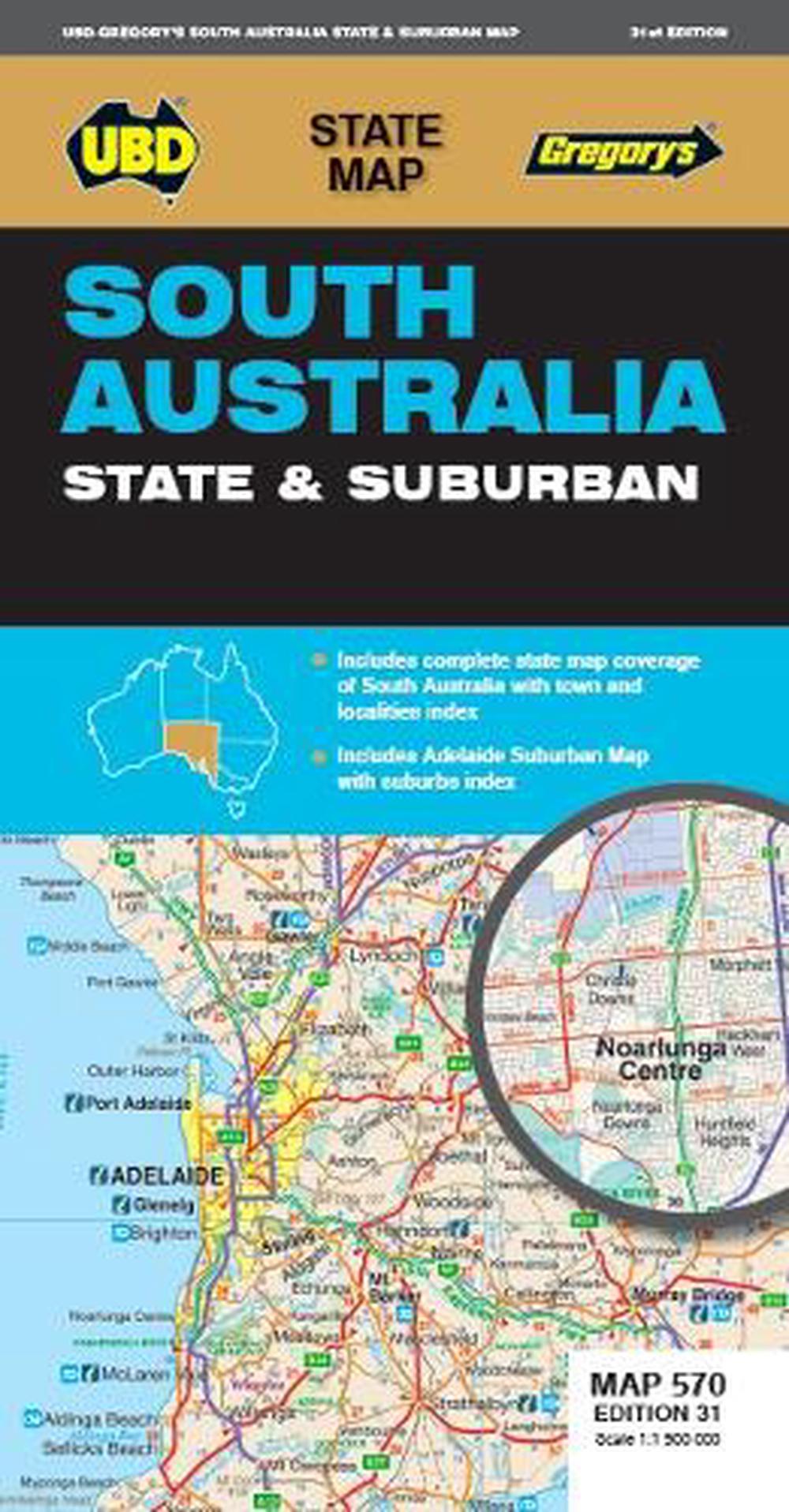South Australia State & Suburban Map 570 31st ed by UBD Gregory's ...