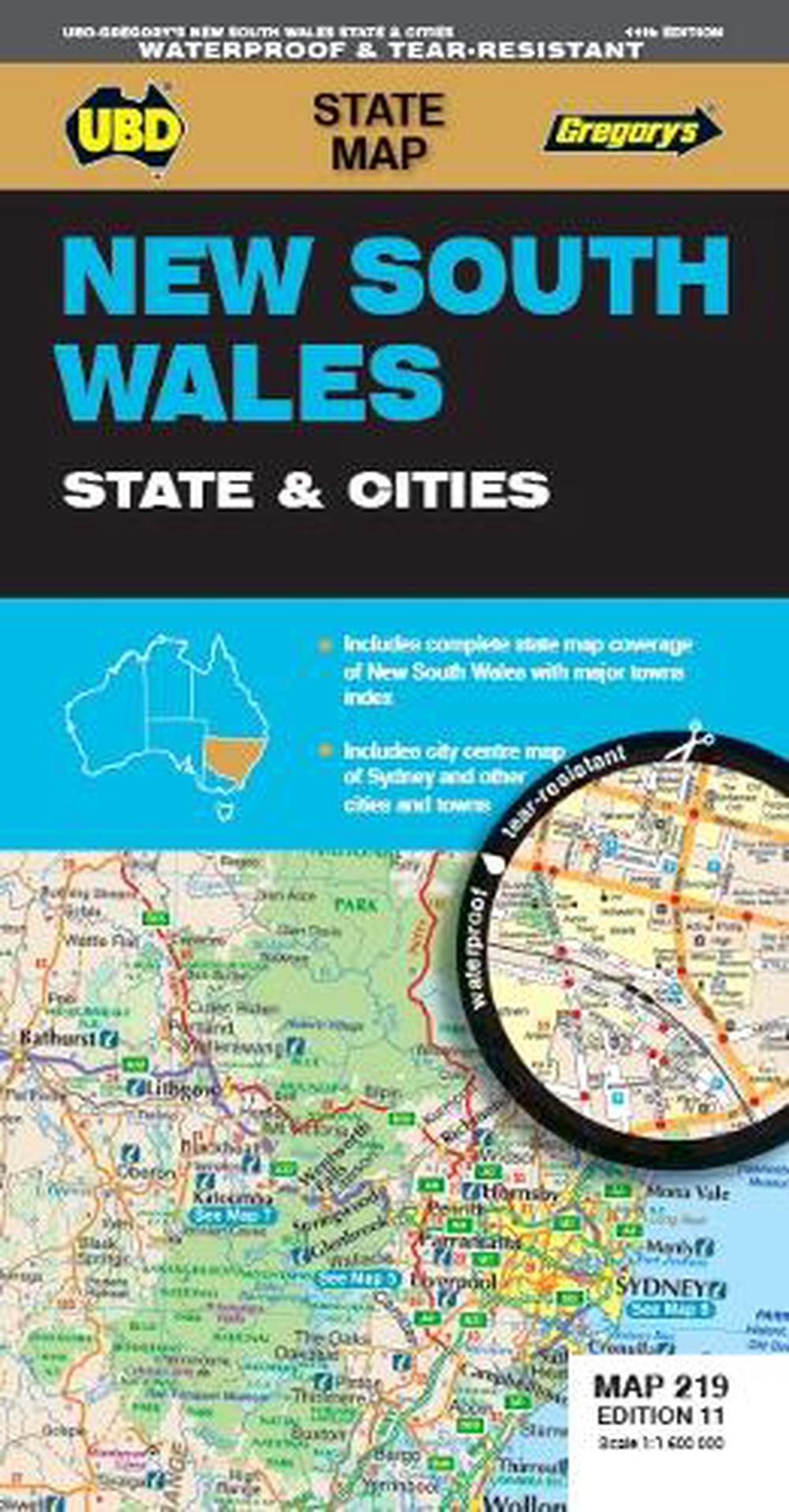 New South Wales State & Cities Map 219 11th ed waterproof, 9780731933273