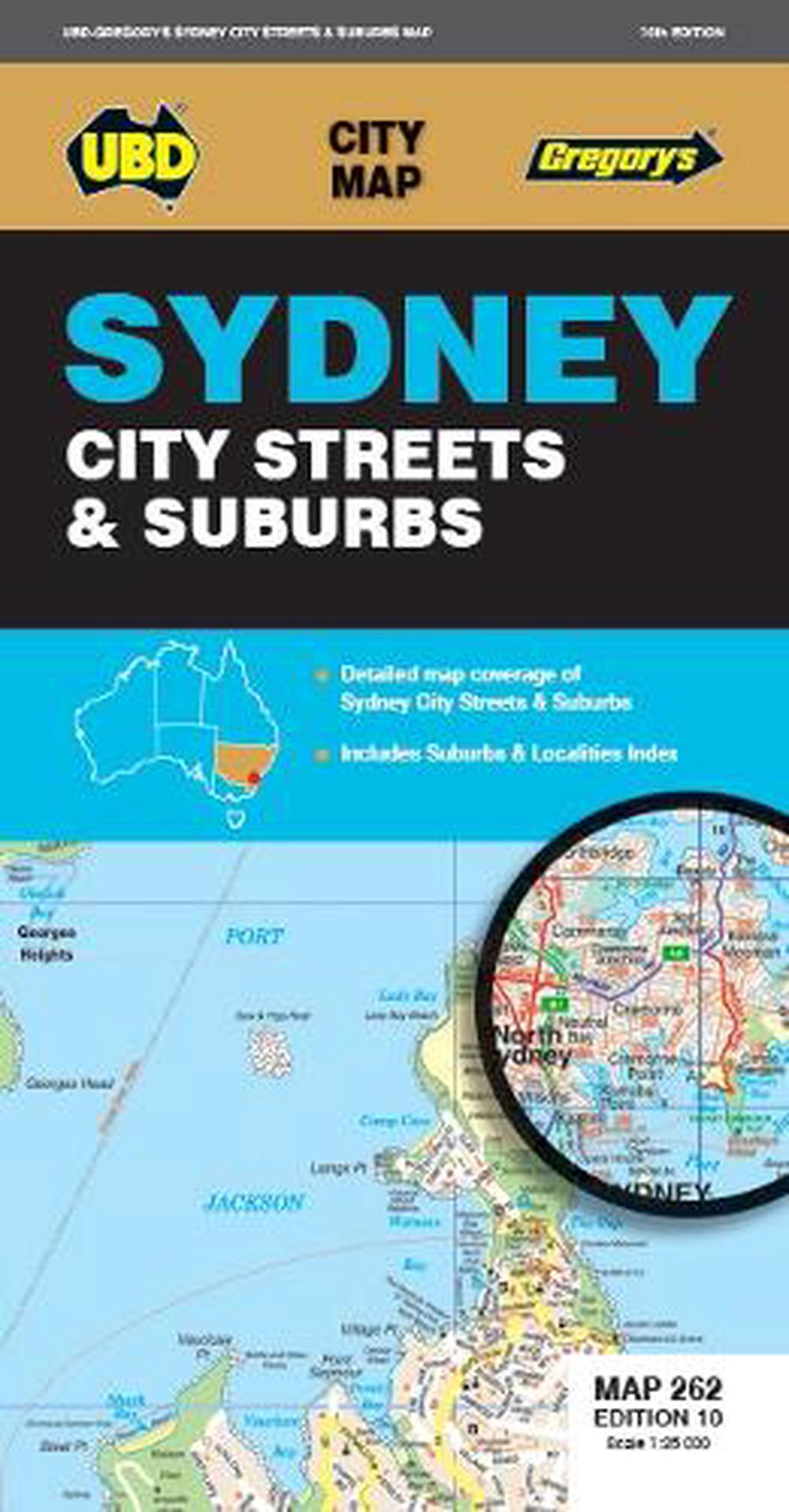 Sydney City Streets & Suburbs Map 262 10th, 9780731933464