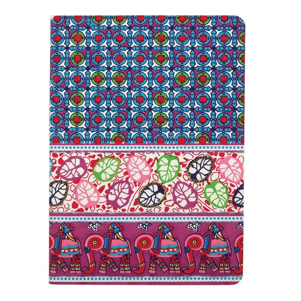 Galison Amrita Sen Elephant With Leaves Handmade Embroidered Journal, 9780735348189