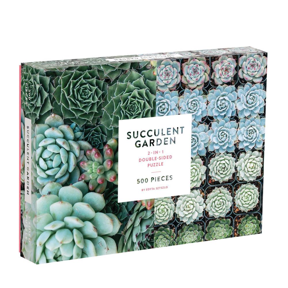 Galison Succulent Garden 2-sided 500 Piece Puzzle, 9780735355309