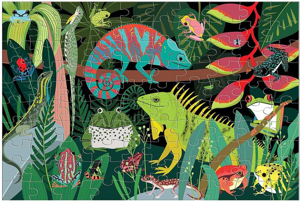 Mudpuppy Puz 100 Glow Frogs & Lizards by Mudpuppy - ISBN: 9780735363694