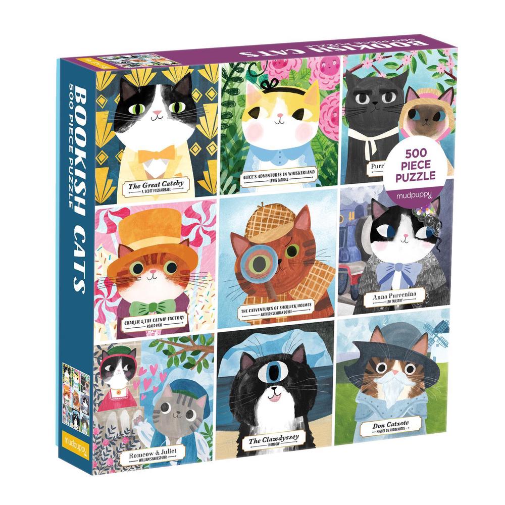 Mudpuppy Bookish Cats 500 Piece Family Puzzle by Mudpuppy - ISBN: 9780735364905