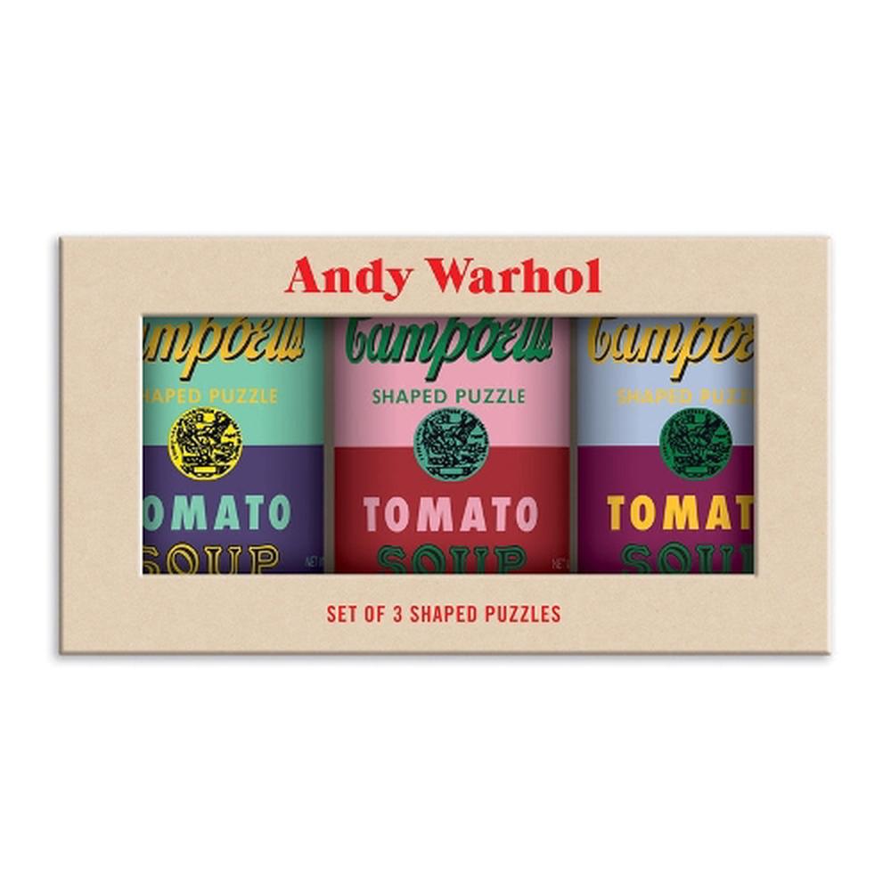 Andy Warhol Soup Cans Set of 3 Shaped Puzzles in Tins, 9780735366930