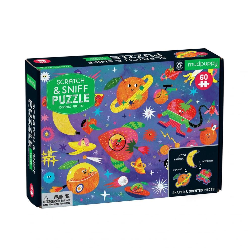Mudpuppy Cosmic Fruits Scratch and Sniff Puzzle, 9780735370135