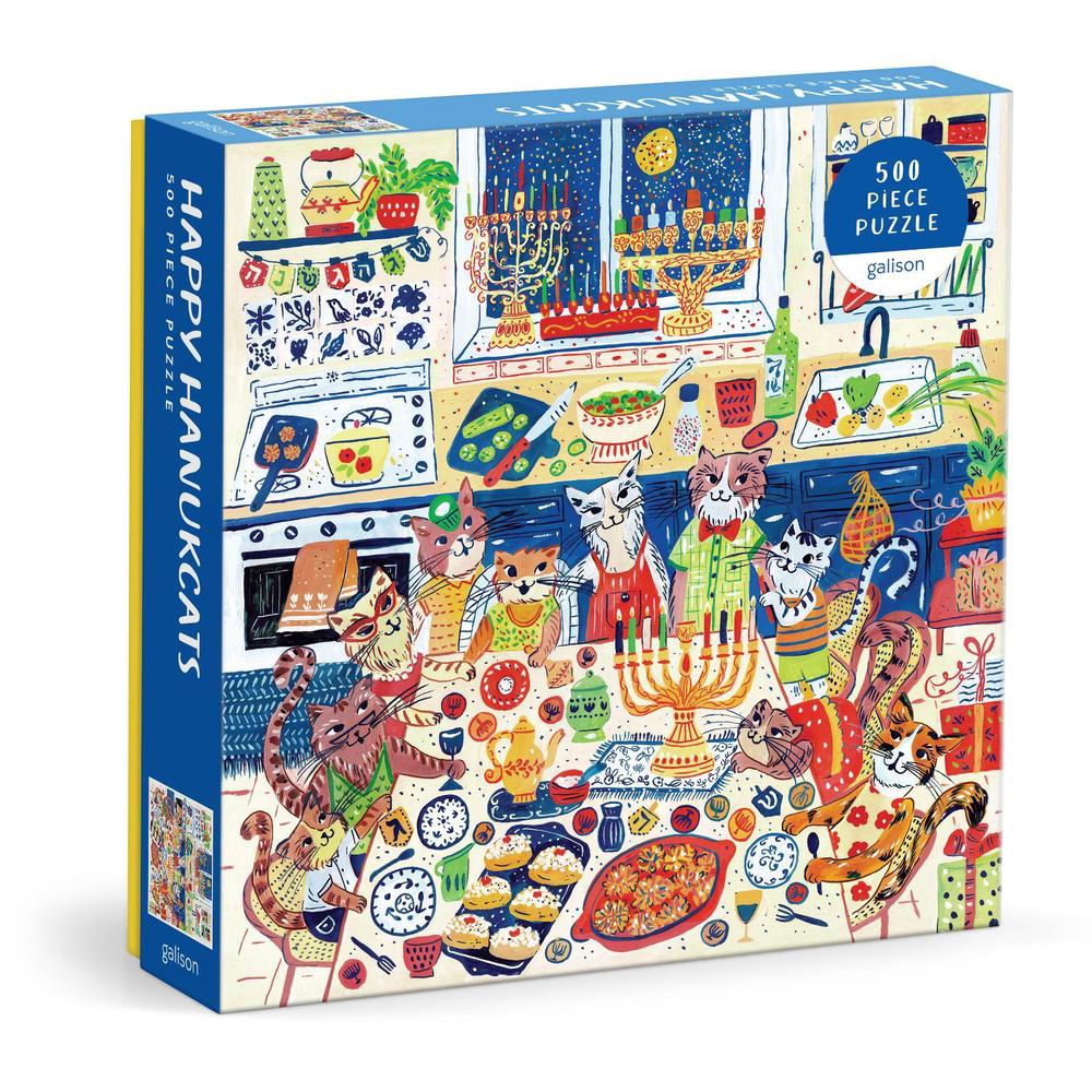Happy Hanukcats 500 Piece Puzzle, 9780735385986