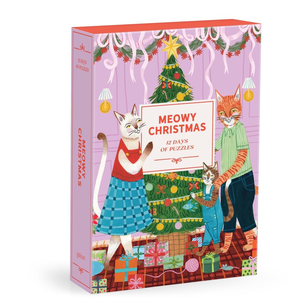 Meowy Christmas 12 Days of Puzzles 500 Piece Countdown, 9780735386006