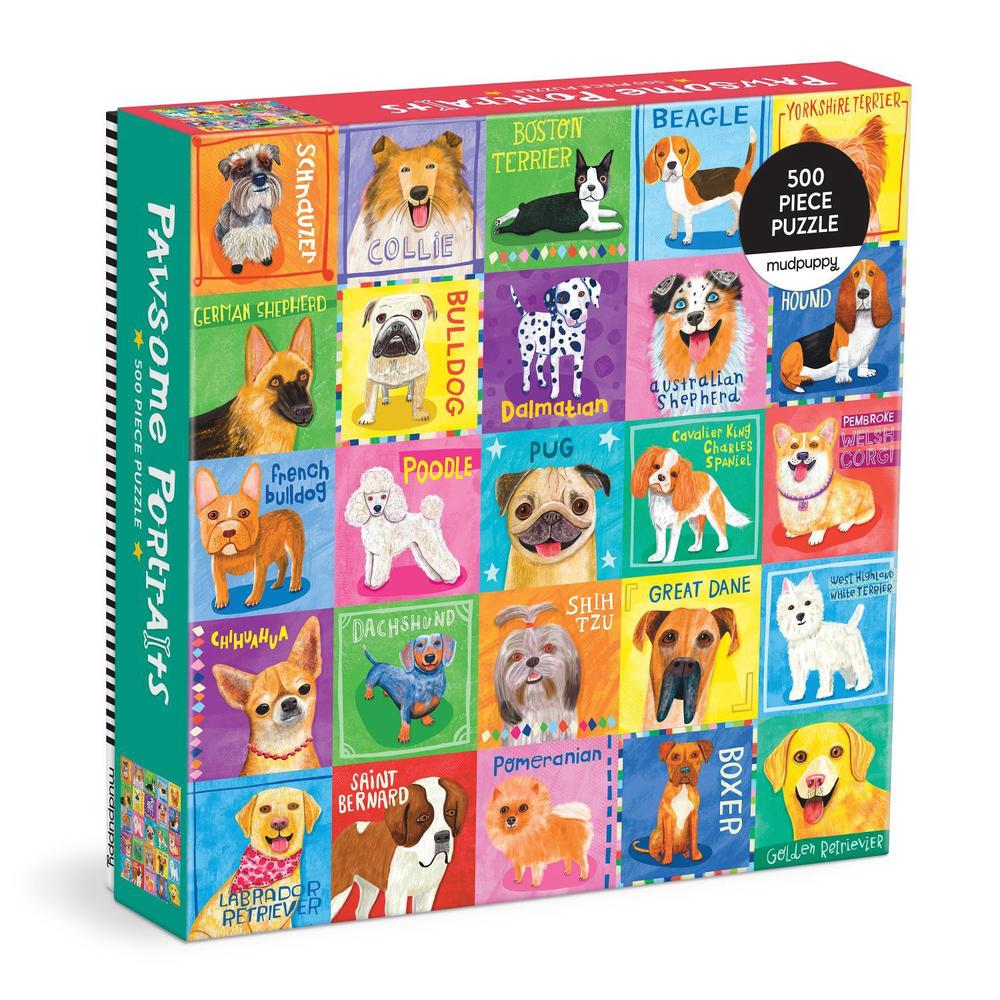 Pawsome Portraits 500 Piece Family Puzzle by Mudpuppy - ISBN: 9780735386235