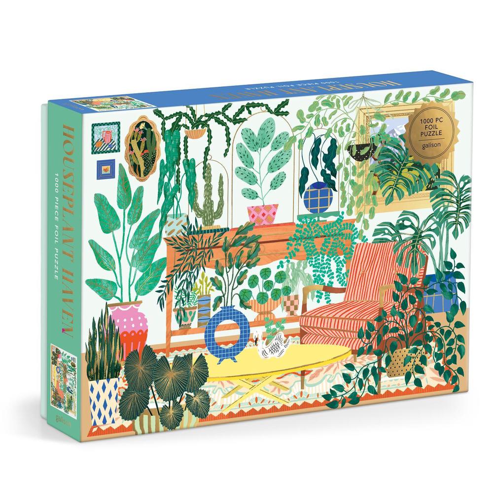 Houseplant Haven 1000 Piece Foil Puzzle by Galison - ISBN: 9780735388116
