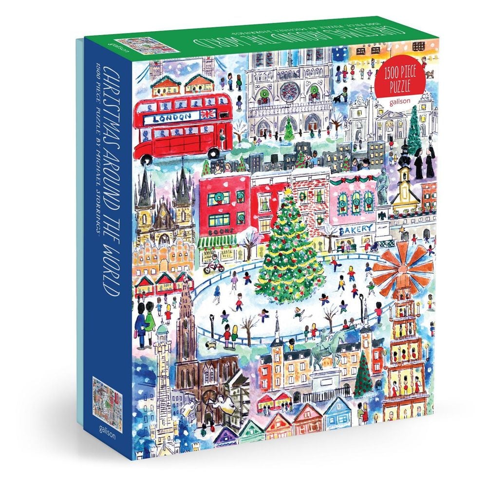 Michael Storrings Christmas Around The World 1500 Piece Puzzle by Galison - ISBN: 9780735389861