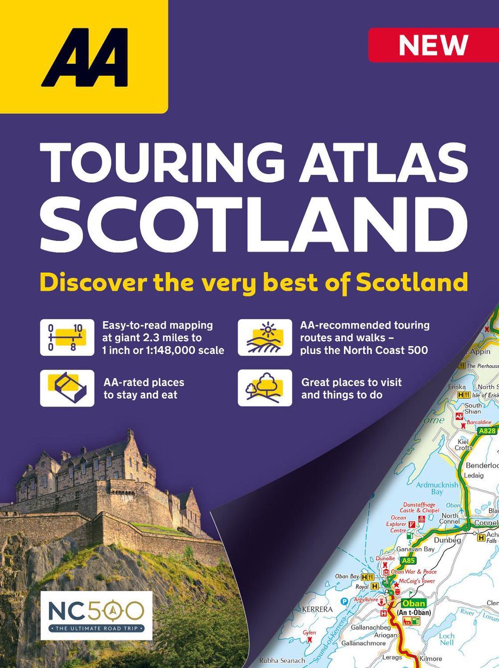AA Touring Atlas Scotland, 9780749584450