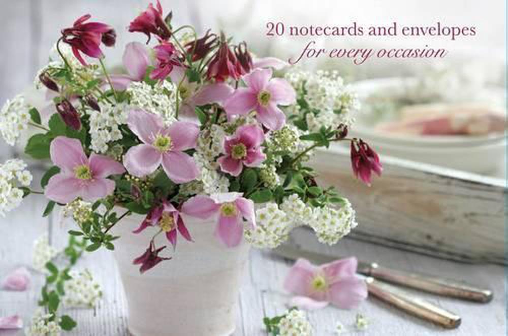 Peony Press Card Box of 20 Notecards and Envelopes: Clematis, 9780754825982