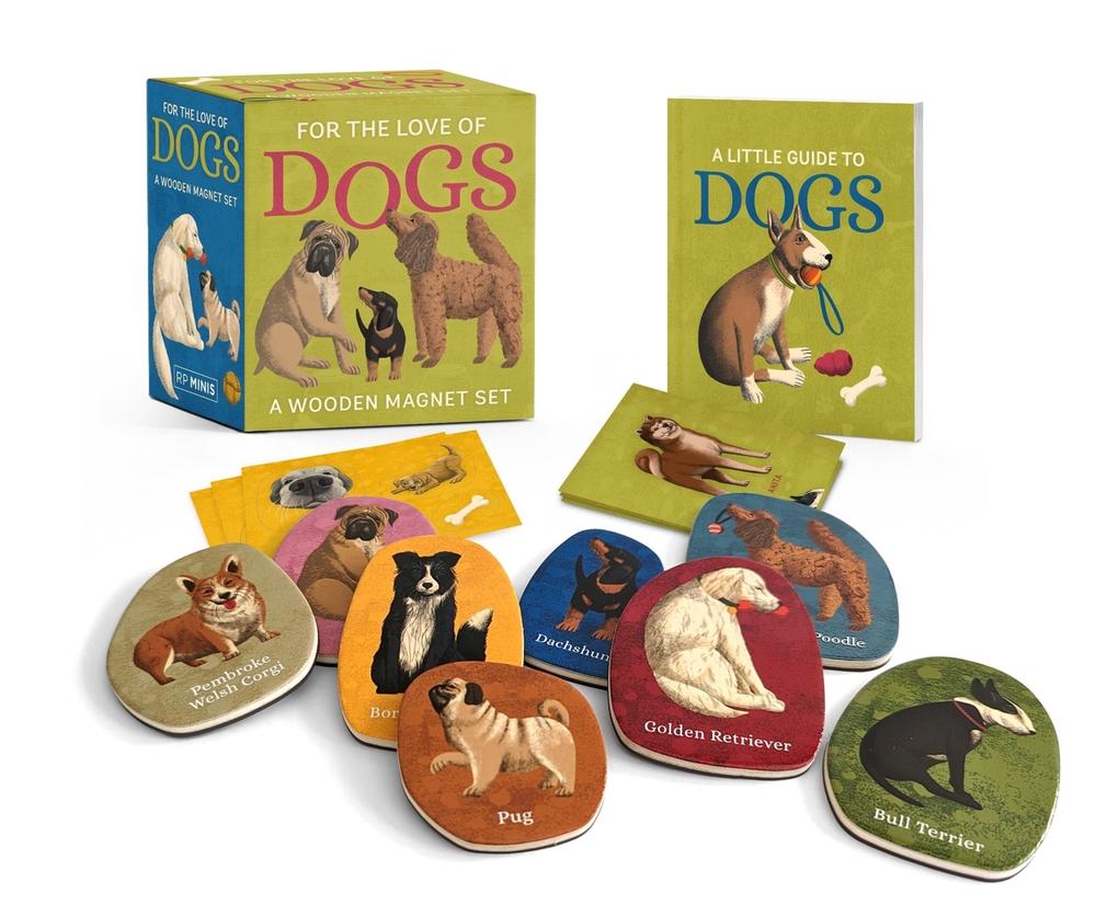 For the Love of Dogs: A Wooden Magnet Set, 9780762483143