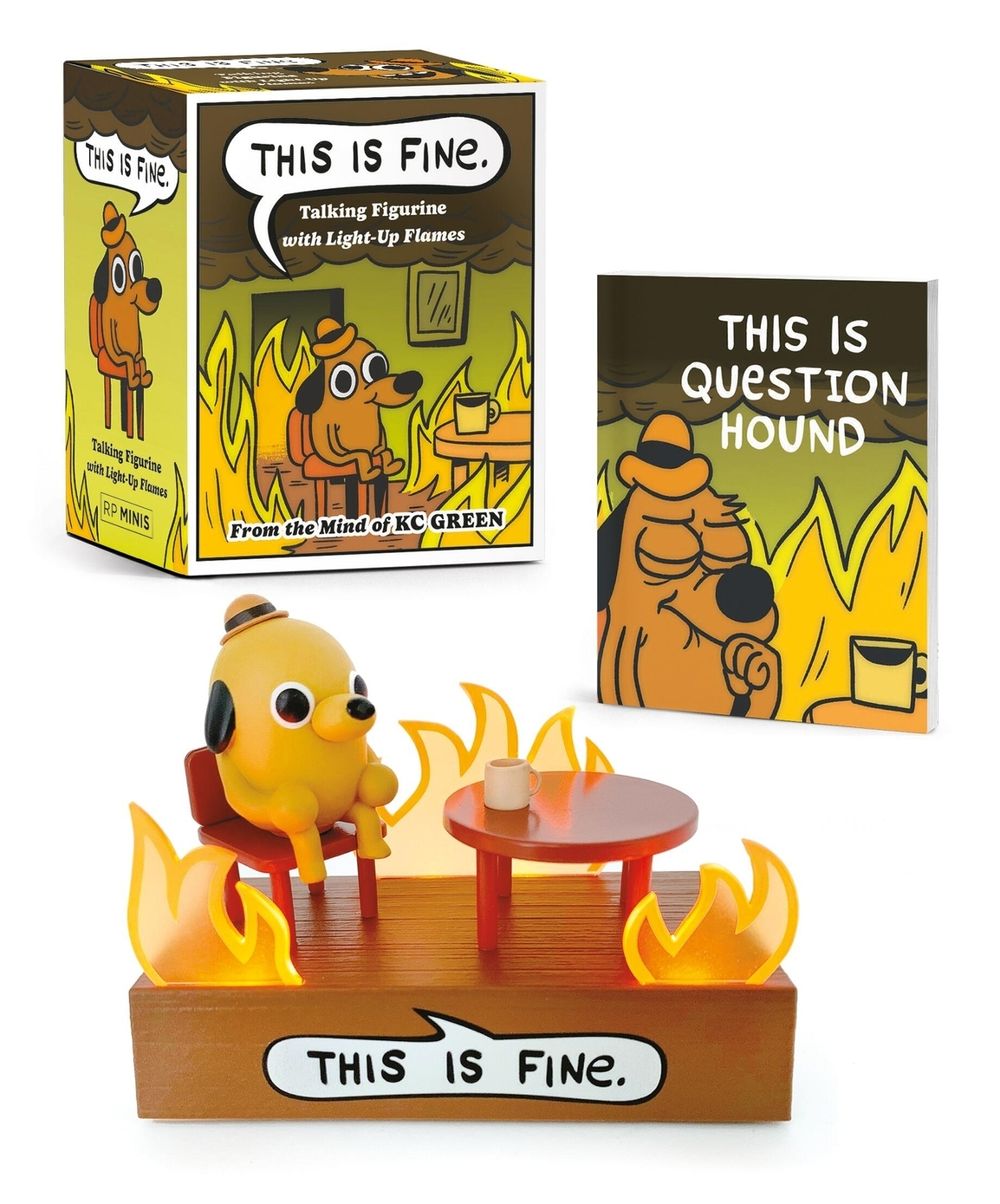 This Is Fine Talking Figurine by KC Green - ISBN: 9780762484843