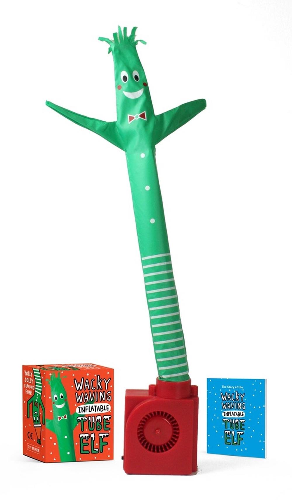 Wacky Waving Inflatable Tube Elf, 9780762497874