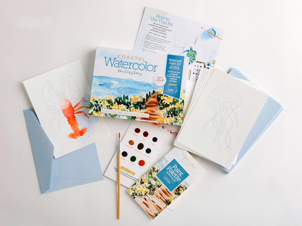 Watercolor the Easy Way Paint-Your-Own Watercolor Cards Coastal, 9780764369544