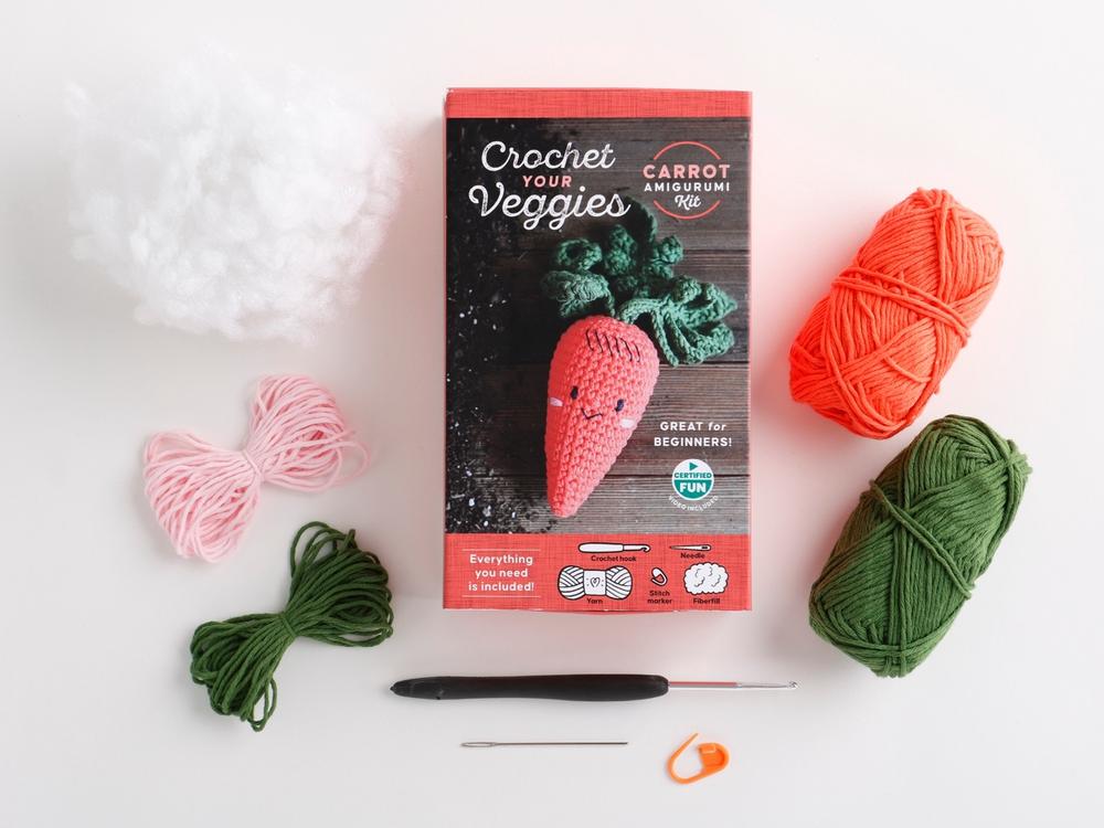 Crochet Your Veggies Amigurumi Kit Carrot, 9780764370496