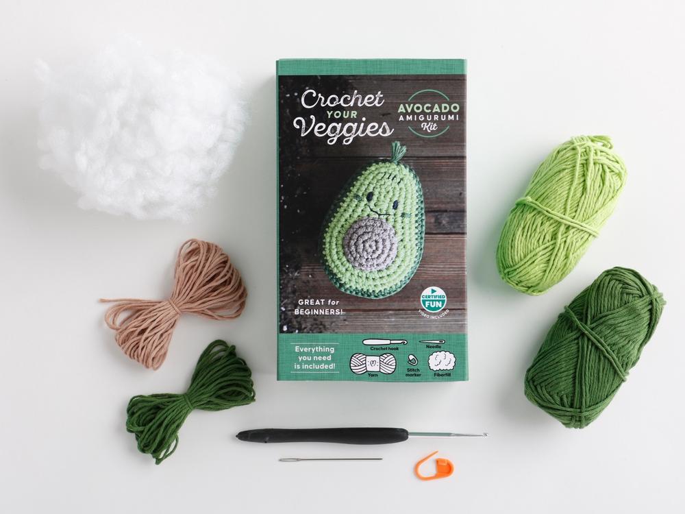 Crochet Your Veggies Amigurumi Kit Avocado, 9780764370526