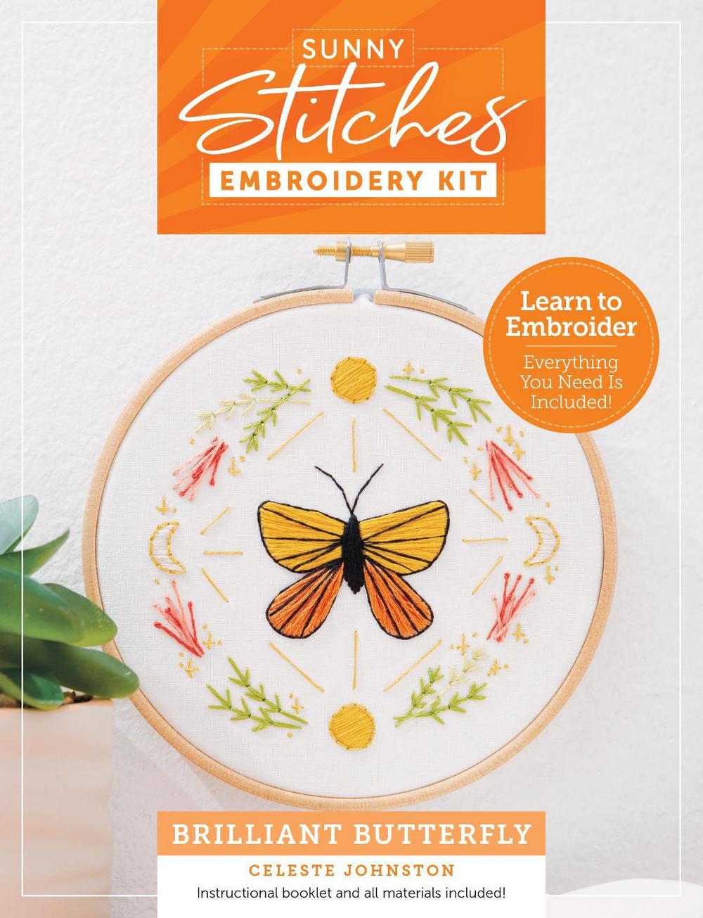 Sunny Stitches Embroidery Kit Brilliant Butterfly, 9780764372629