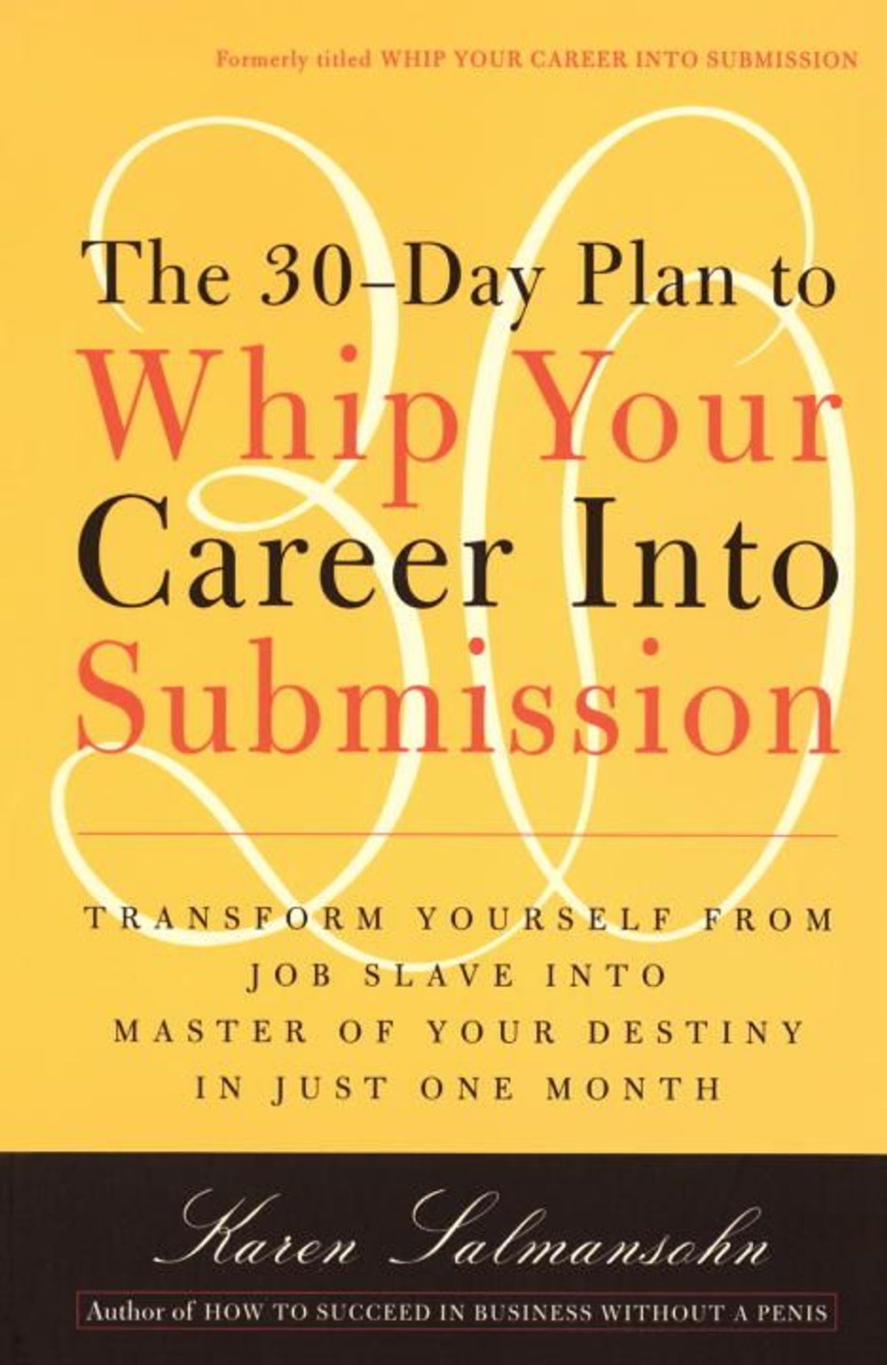 The 30-Day Plan to Whip Your Career Into Submission by Karen Salmansohn - ISBN: 9780767901826