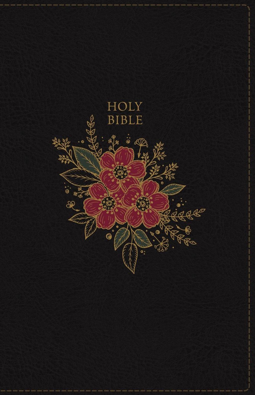 KJV Holy Bible: Super Giant Print with 43,000 Cross References, Deluxe Black Floral Leathersoft, Red Letter, Comfort Print (Thumb Indexed): King James Version, 9780785215714