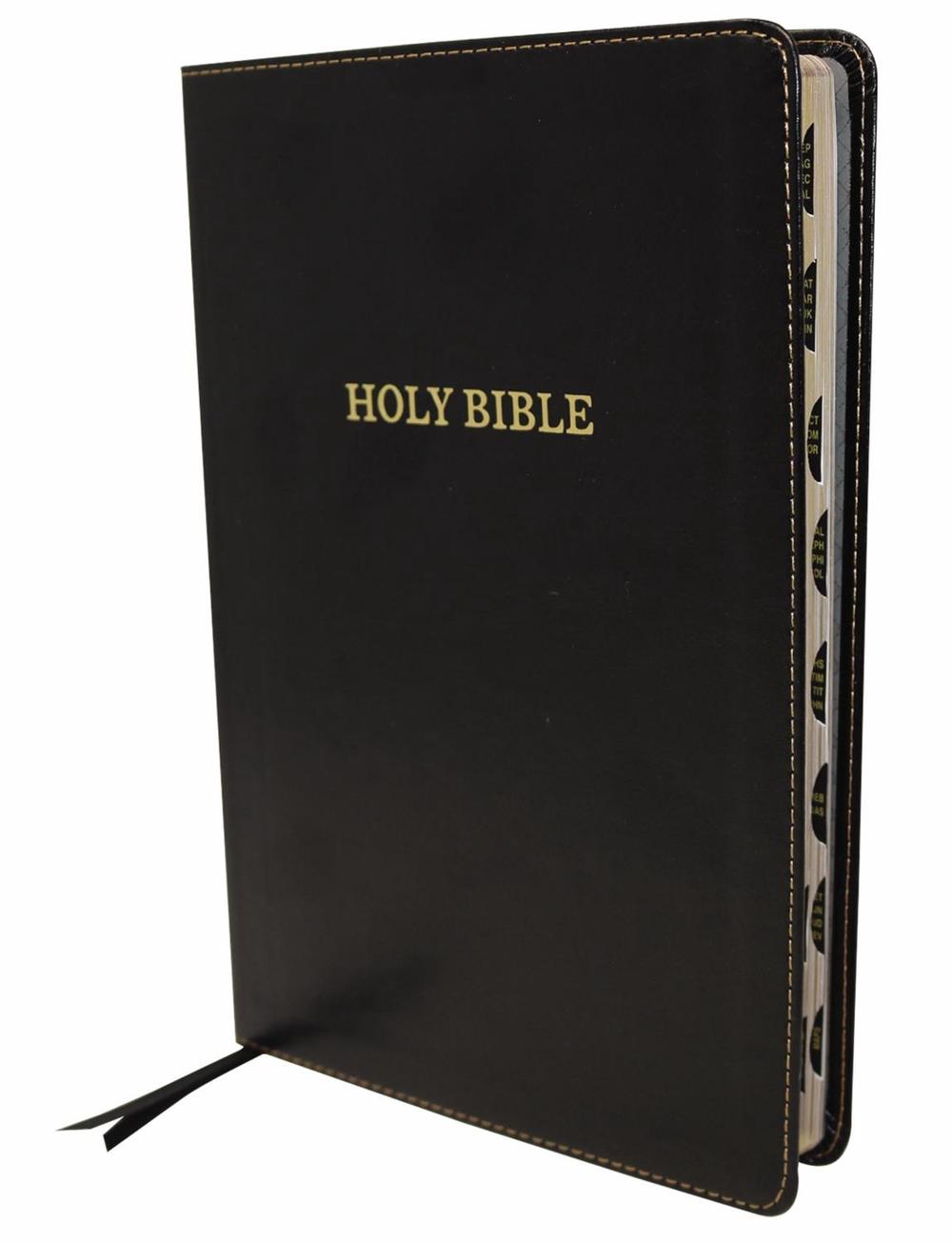 KJV Holy Bible: Large Print Thinline, Black Leathersoft, Red Letter, Comfort Print (Thumb Indexed): King James Version, 9780785217664