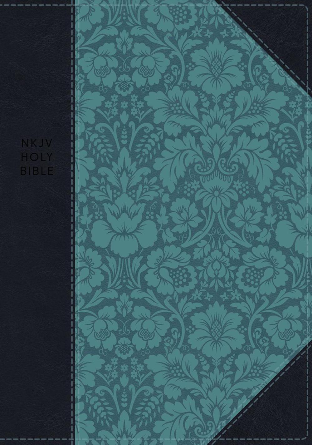 NKJV, Journal the Word Reference Bible, Leathersoft, Blue, Red Letter, Comfort Print, 9780785220268