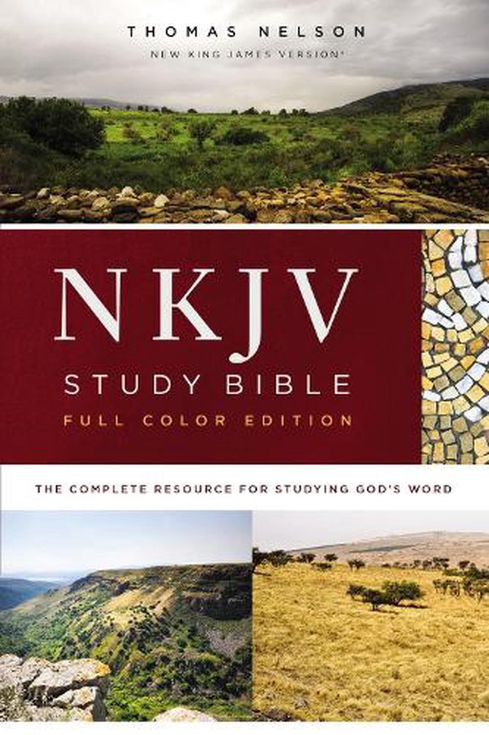 NKJV Study Bible, Hardcover, Burgundy, Full-Color, Comfort Print, 9780785220626