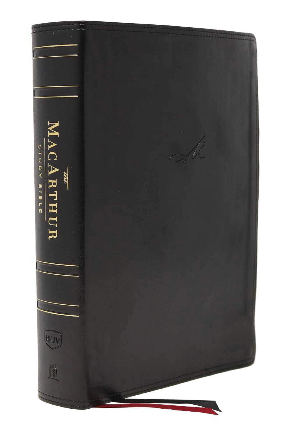NKJV, MacArthur Study Bible, 2nd Edition, Leathersoft, Black, Thumb Indexed, Comfort Print, 9780785223320