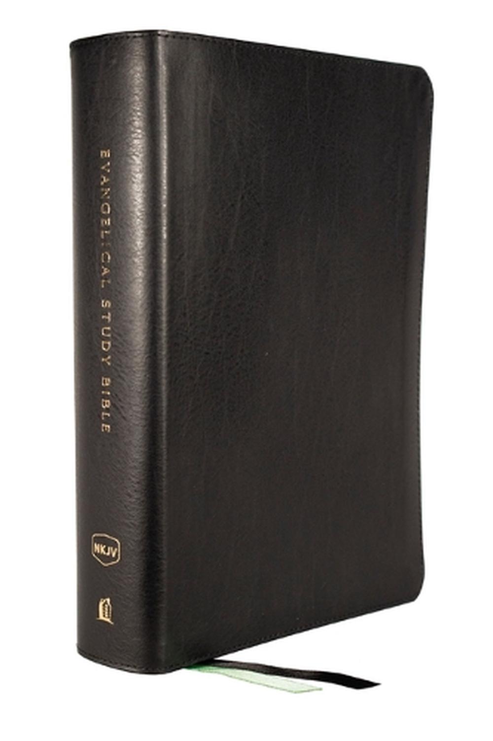 Evangelical Study Bible: Christ-centered. Faith-building. Mission-focused. (NKJV, Black Bonded Leather, Red Letter, Large Comfort Print), 9780785227922