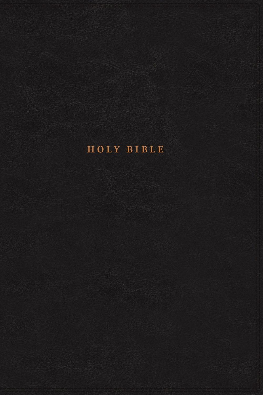 NKJV, Reference Bible, Classic Verse-by-Verse, Center-Column, Leathersoft, Black, Red Letter, Thumb Indexed, Comfort Print, 9780785229773