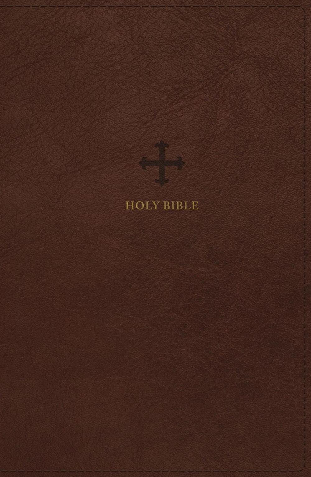 NRSV Large Print Standard Catholic Bible, Brown Leathersoft (Comfort Print, Holy Bible, Complete Catholic Bible, NRSV CE), 9780785230458