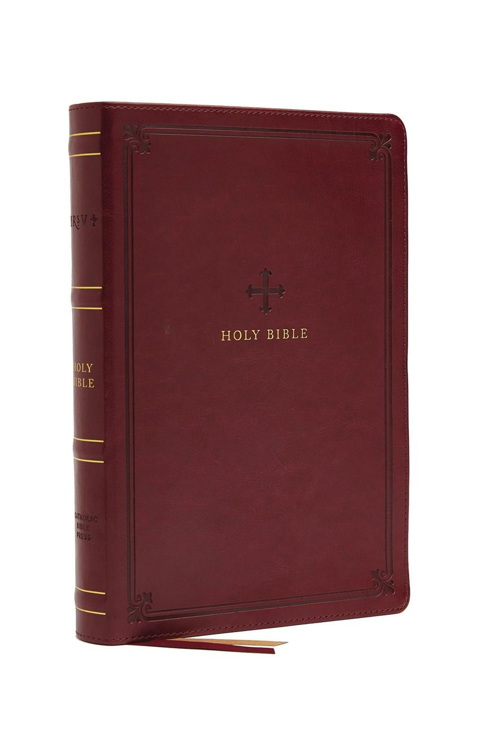 NRSV Large Print Standard Catholic Bible, Red Leathersoft (Comfort Print, Holy Bible, Complete Catholic Bible, NRSV CE), 9780785230489