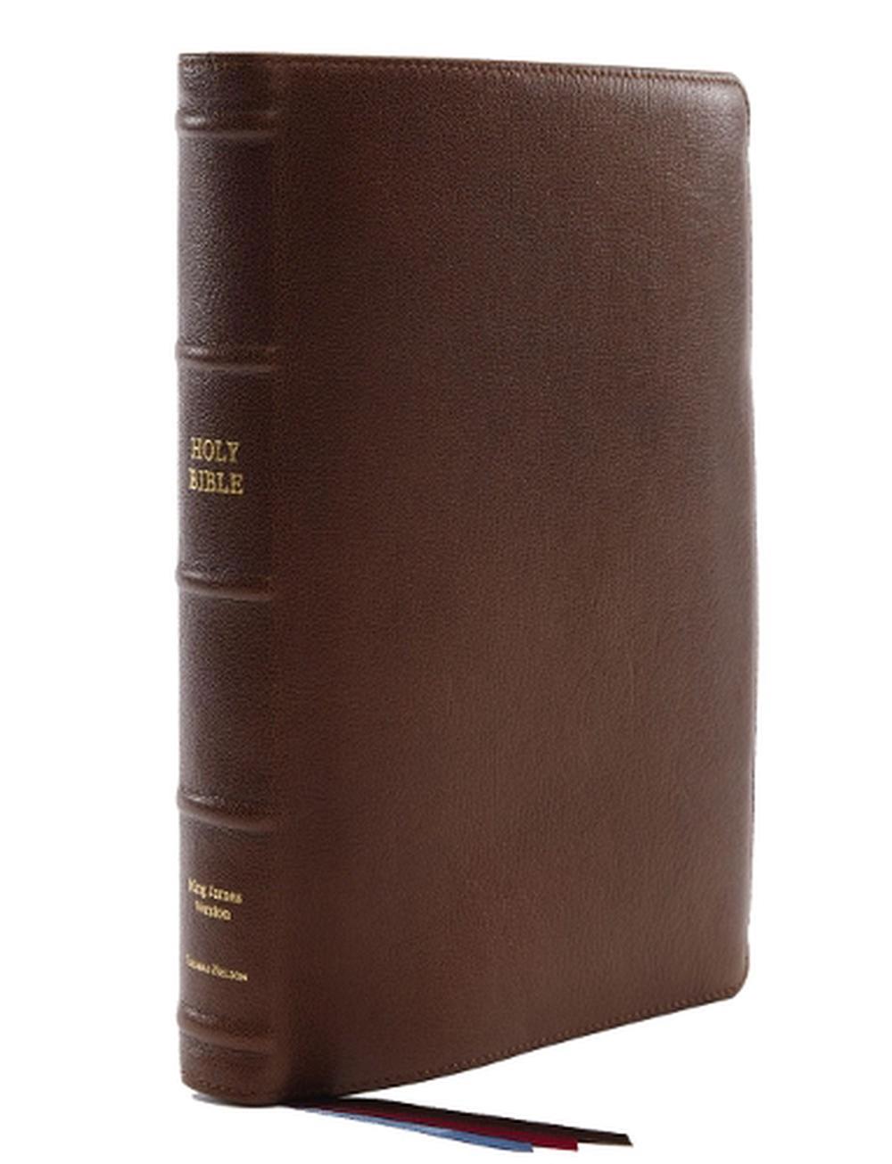 KJV Holy Bible: Giant Print with 53,000 Cross References, Brown Premium Goatskin Leather, Premier Collection, Comfort Print: King James Version, 9780785231264