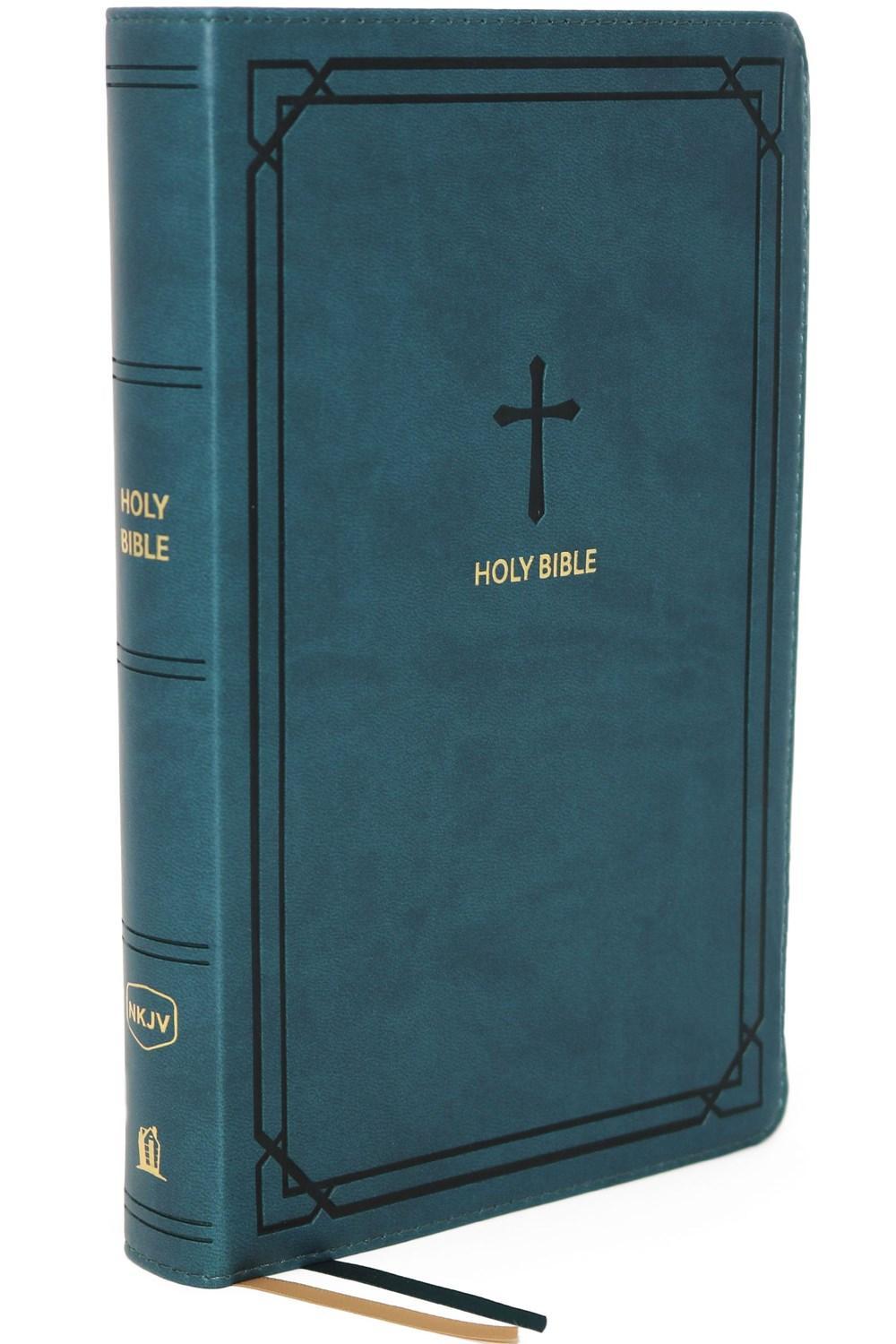 NKJV, End-of-Verse Reference Bible, Compact, Leathersoft, Teal, Red Letter, Comfort Print, 9780785233459