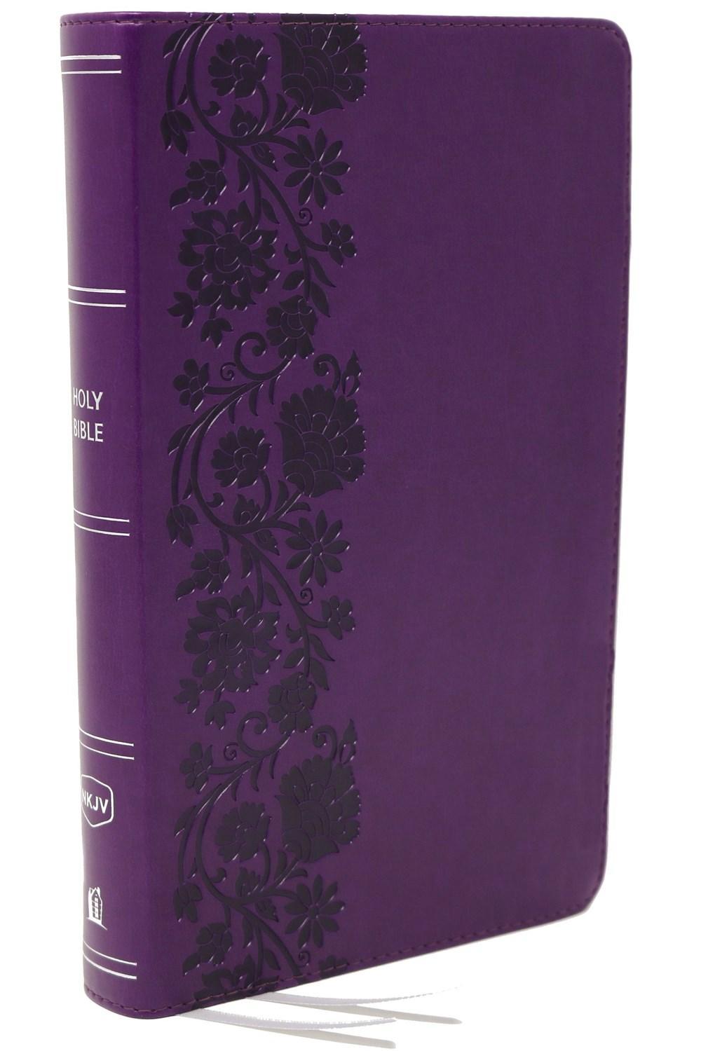 NKJV, End-of-Verse Reference Bible, Personal Size Large Print, Leathersoft, Purple, Red Letter, Comfort Print, 9780785233602
