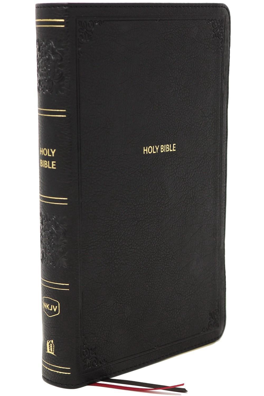 NKJV, End-of-Verse Reference Bible, Personal Size Large Print, Leathersoft, Black, Red Letter, Comfort Print, 9780785233619