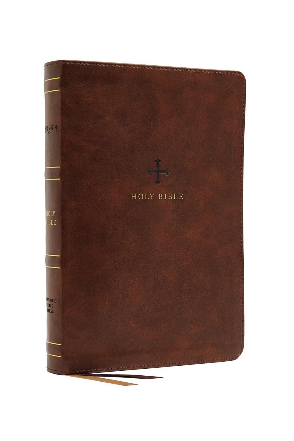 NRSV, Catholic Bible, Thinline Edition, Leathersoft, Brown, Comfort Print, 9780785233992