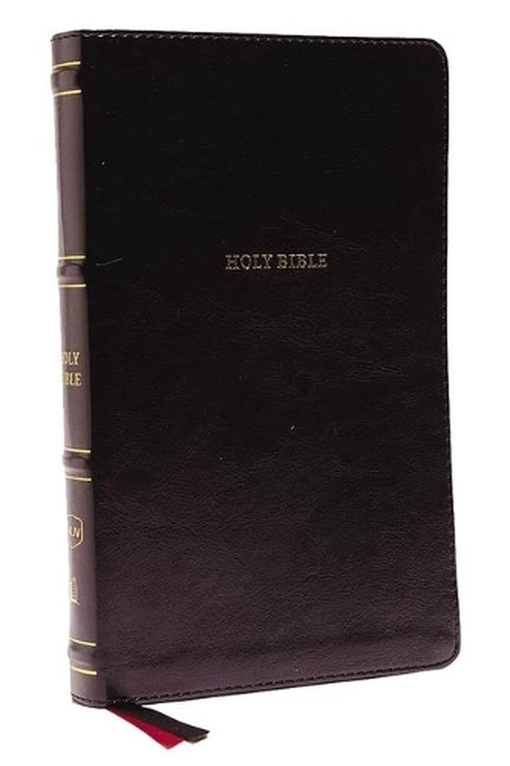 NKJV, Thinline Bible, Leathersoft, Black, Thumb Indexed, Red Letter, Comfort Print, 9780785234388