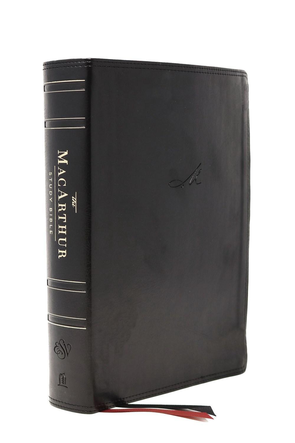 ESV, MacArthur Study Bible, 2nd Edition, Leathersoft, Black, 9780785235514