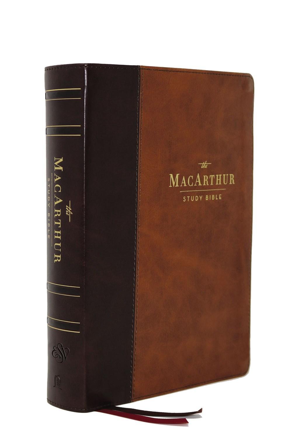 ESV, MacArthur Study Bible, 2nd Edition, Leathersoft, Brown, 9780785235521