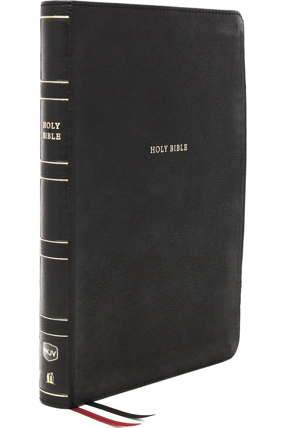 NKJV Holy Bible, Giant Print Center-Column Reference Bible, Black Leathersoft, 72,000+ Cross References, Red Letter, Comfort Print: New King James Version, 9780785238201