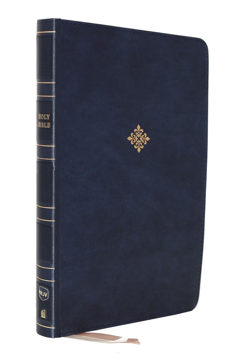 NKJV Holy Bible, Super Giant Print Reference Bible, Blue Leathersoft, 43,000 Cross references, Red Letter, Comfort Print: New King James Version, 9780785238218