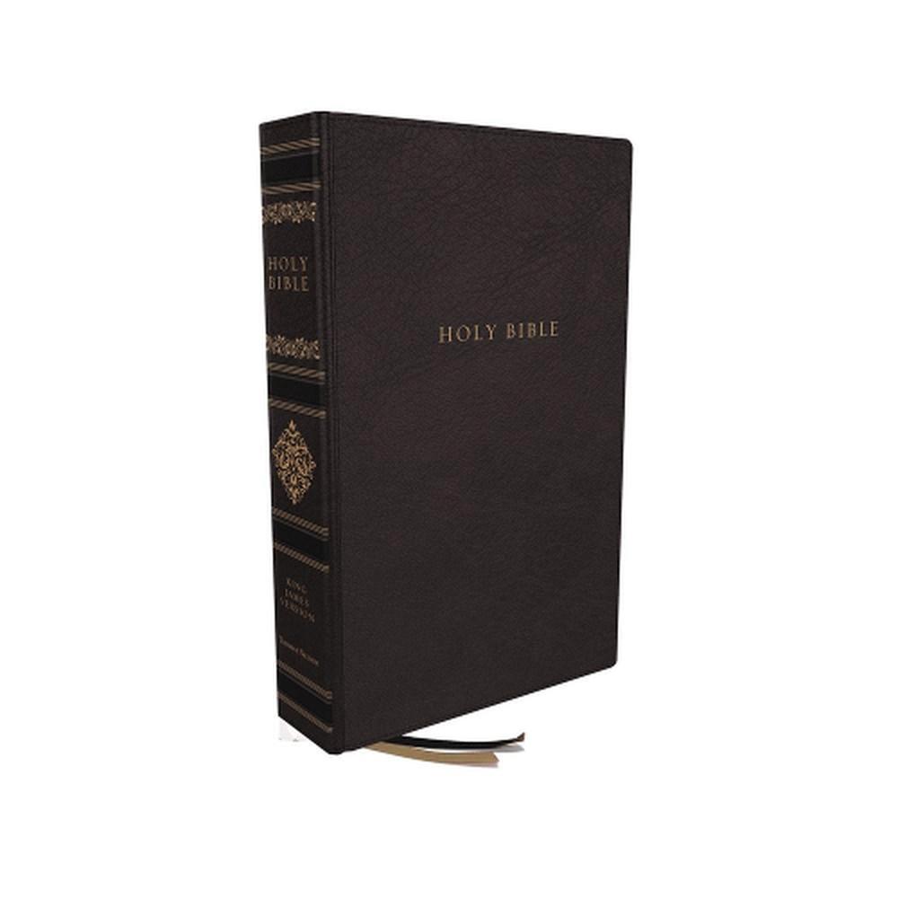KJV, Personal Size Reference Bible, Sovereign Collection, Genuine Leather, Black, Red Letter, Comfort Print, 9780785239277