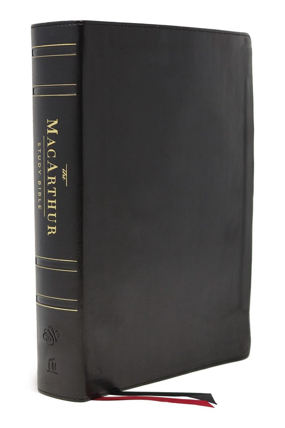 ESV, MacArthur Study Bible, 2nd Edition, Genuine leather, Black, Thumb Indexed, 9780785247050