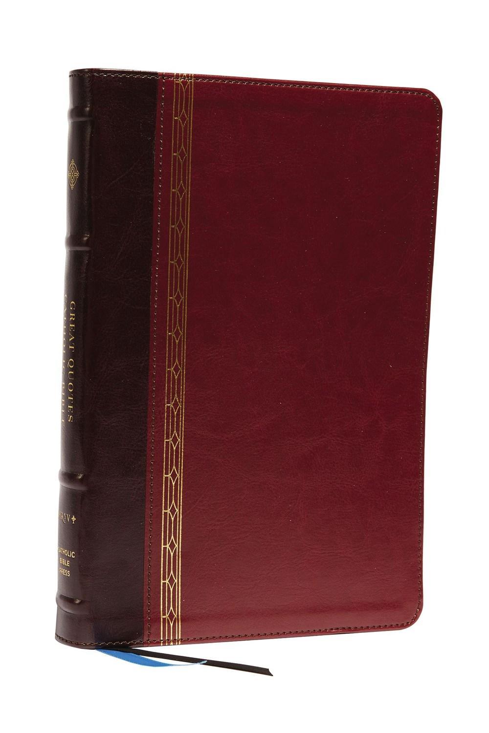 NRSVCE, Great Quotes Catholic Bible, Leathersoft, Burgundy, Comfort Print, 9780785251262