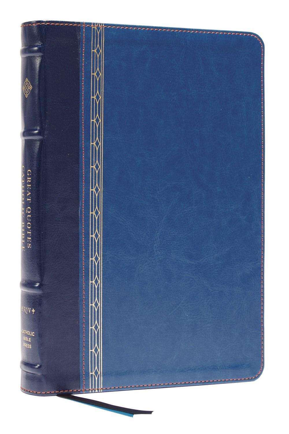 NRSVCE, Great Quotes Catholic Bible, Leathersoft, Blue, Comfort Print, 9780785251439